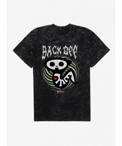 Skelanimals Cecil Back Off Mineral Wash Unisex T-Shirt - Black