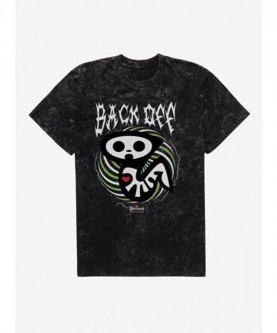 Skelanimals Cecil Back Off Mineral Wash Unisex T-Shirt - Black