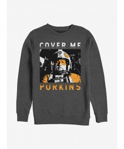 Grey Star Wars Porkins Crew Sweatshirt for Men