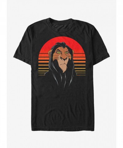 Disney Lion King Sunset Scar Pose Unisex T-Shirt - Black