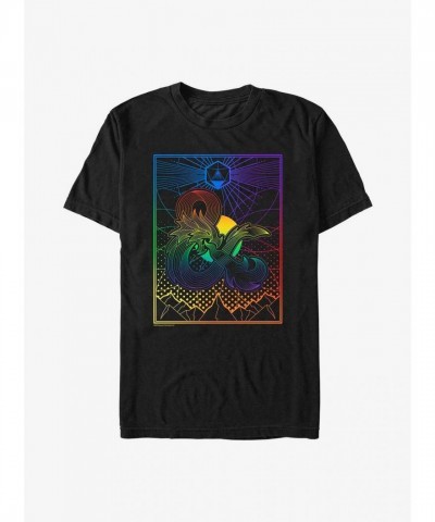 Dungeons & Dragons Gradient Landscape T-Shirt - Big & Tall Men's BLACK