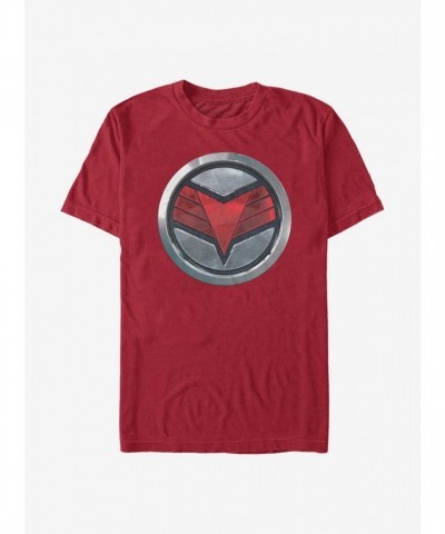 Marvel Falcon Logo Men's Red T-Shirt - Lightweight Comfort