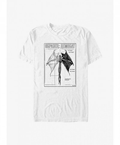 Stranger Things Demobat T-Shirt - Men's White Cotton Tee