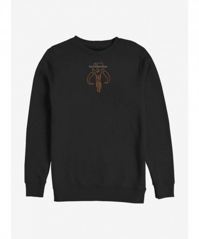 Mandalorian Sigil Comfort Crew Sweatshirt - Men's Black