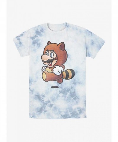 Nintendo Tanooki Mario Tie-Dye T-Shirt - Multiple Colors for Men