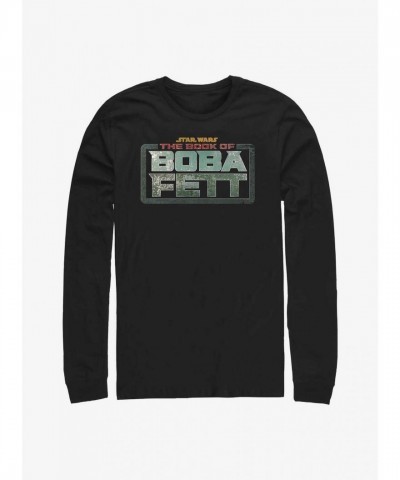 Star Wars The Book of Boba Fett Logo Long Sleeve Tee - Black Men's