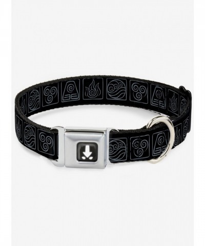 Avatar Last Airbender Inspired Bending Elements Adjustable Dog Collar