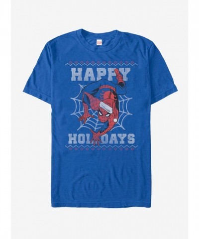 Marvel Spider-Man Holiday Santa Hat T-Shirt for Men
