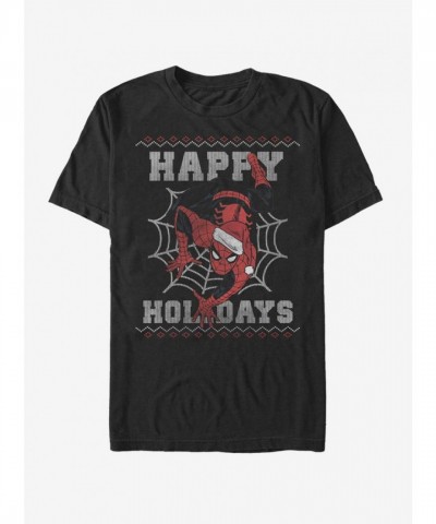 Marvel Spider-Man Holiday Santa Hat T-Shirt for Men