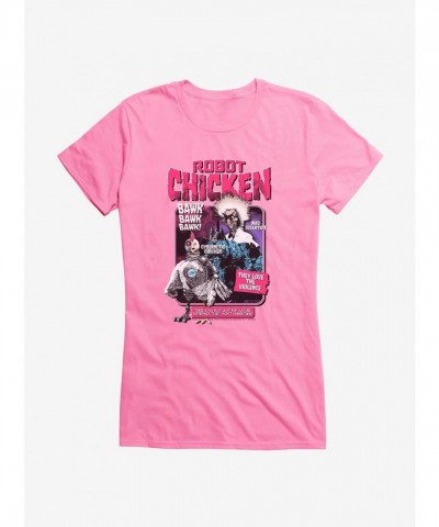 Robot Chicken Violence-Themed Lightweight T-Shirt for Girls
