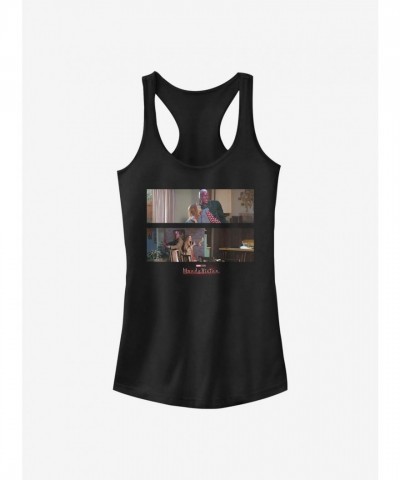 Marvel WandaVision Girls Couple Cotton Tank Top - Black