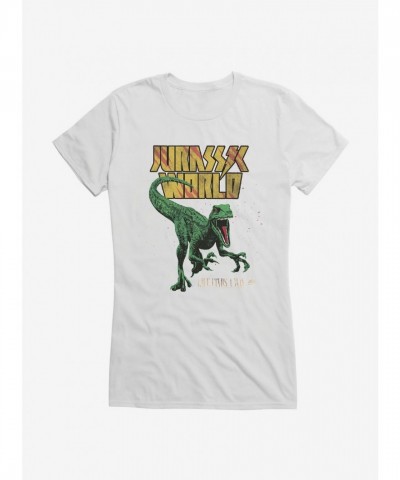 Jurassic Park Girls T-Shirt - Lightweight Cotton "Life Finds A Way" Tee