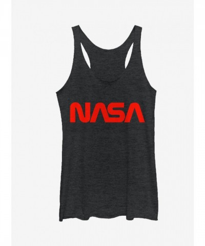 NASA Classic Logo Black Racerback Tank Top for Girls