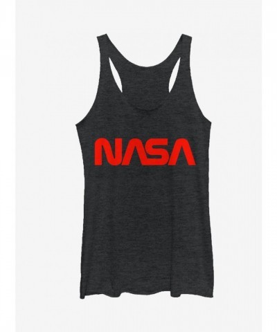 NASA Classic Logo Black Racerback Tank Top for Girls