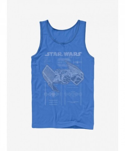 Star Wars Blue Tie Fighter Men's Tank Top