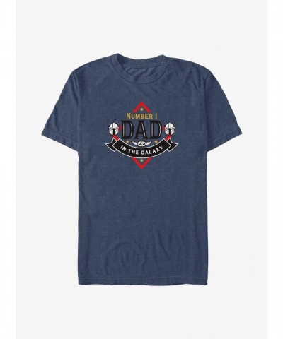 Star Wars Mandalorian Number One Dad T-Shirt - Men's Blue