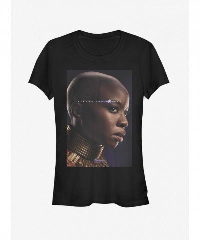 Marvel Okoye Avenge Girls Fitted T-Shirt - Black