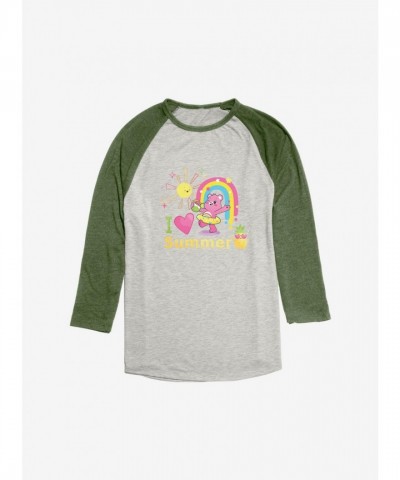 Care Bears Summer Love Green Raglan for Men