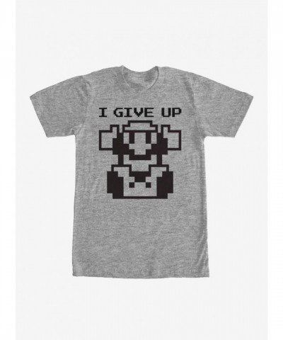 Nintendo Super Mario I Give Up T-Shirt - Unisex Heather Gray