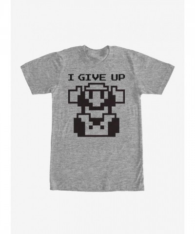 Nintendo Super Mario I Give Up T-Shirt - Unisex Heather Gray