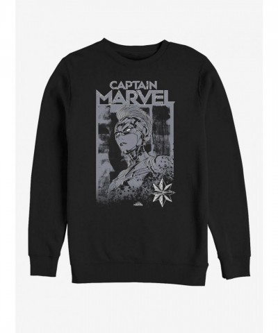 Marvel Captain Marvel Stamp Unisex Sweatshirt - Black