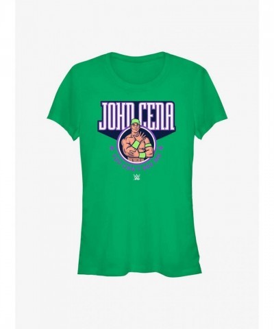 WWE Authentic John Cena Icon Tee for Girls - Green