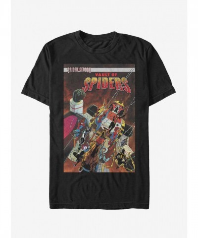 Marvel's Spider-Man Oct.18 Vault Of Spiders Black T-Shirt for Men