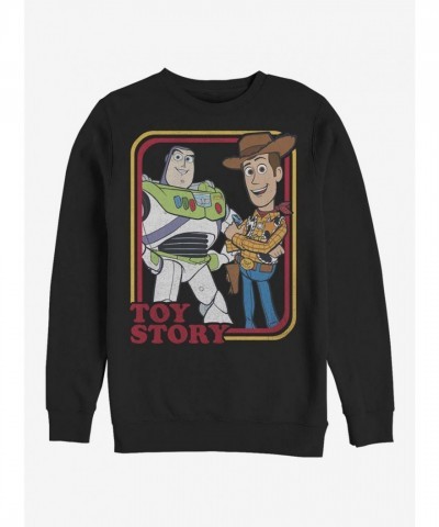 Disney Toy Story 4 Vintage Duo Crewneck Sweatshirt - Black for Men