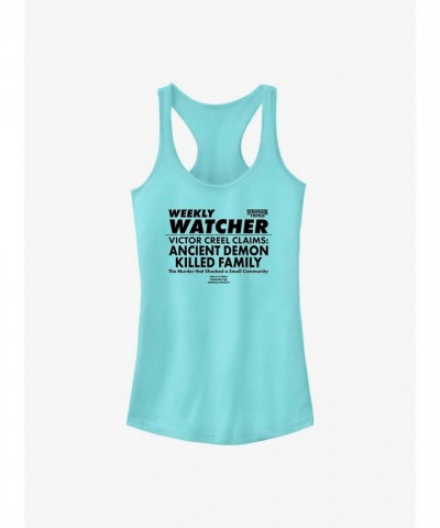 Stranger Things Victor Creel Blue Tank Top for Girls