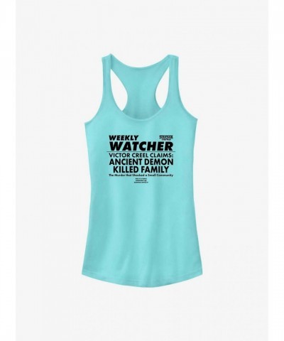 Stranger Things Victor Creel Blue Tank Top for Girls