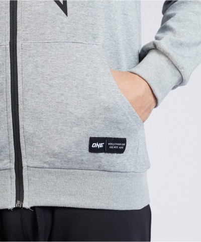 ONE Championship Official Walkout Gray Zip Hoodie