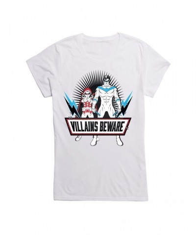 Name: DC Comics Nightwing & Robin Girls T-Shirt - Lightweight Cotton Villains Beware