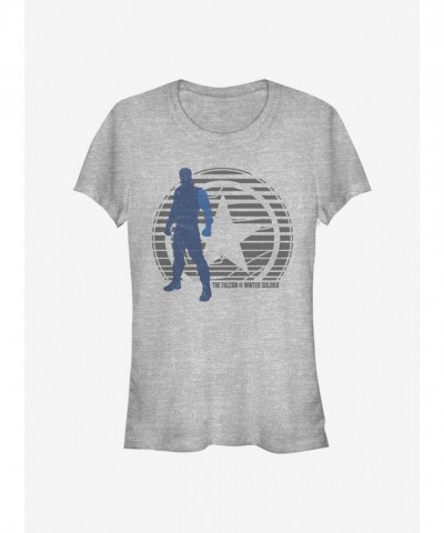 Marvel Winter Soldier The Falcon Graphic Tee for Girls - Grey
