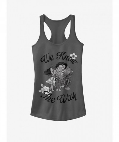 Disney Moana Girls Cotton Tank Top - Black