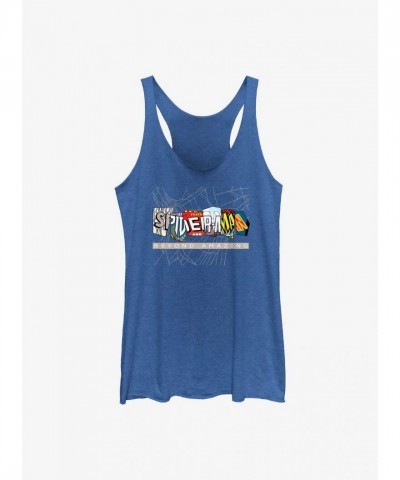 Marvel's Iconic Spider-Man 60th Anniv Tank Top for Girls - Blue