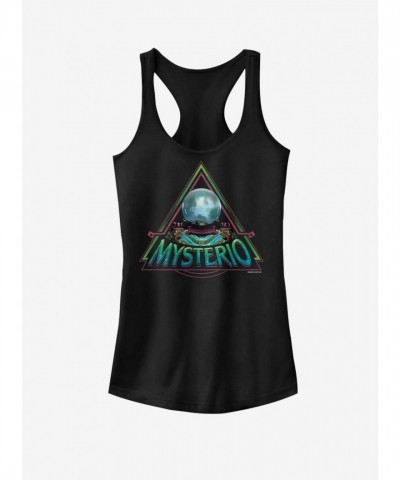Marvel's Spider-Man Far From Home Mysterio Triangular Print Girls Tank Top - Black