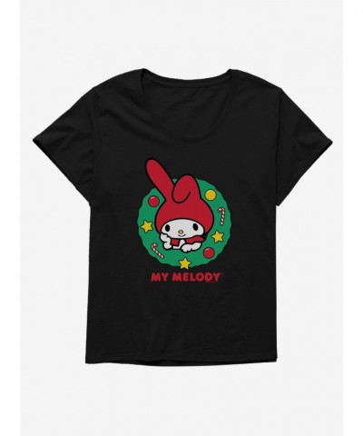 My Melody Christmas Wreath Plus Size Tee for Girls