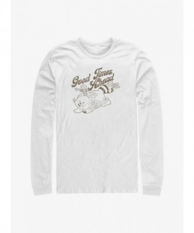 Disney Pixar Turning Red Long Sleeve T-Shirt for Men - White Cotton Comfort