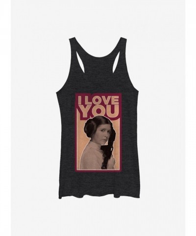 Star Wars Leia Inspired Girls Tank Top - Black