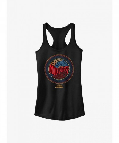 Marvel Multiverse Runes Tank Top for Girls - Doctor Strange Inspired Design - Black
