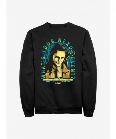 Marvel Loki Nexus Event Crewneck Sweatshirt - Men's Black