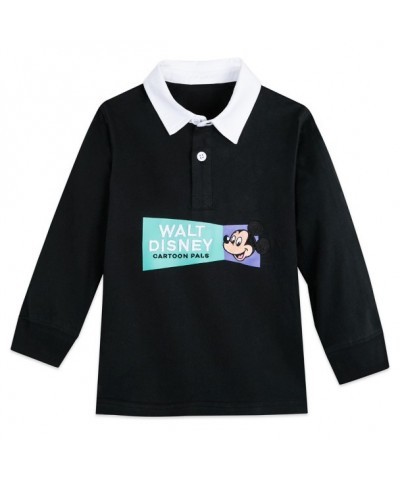 Mickey Mouse Cartoon Pals Embroidered Long Sleeve Shirt for Boys