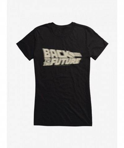 Back To The Future Blurred Script Junior T-Shirt for Girls