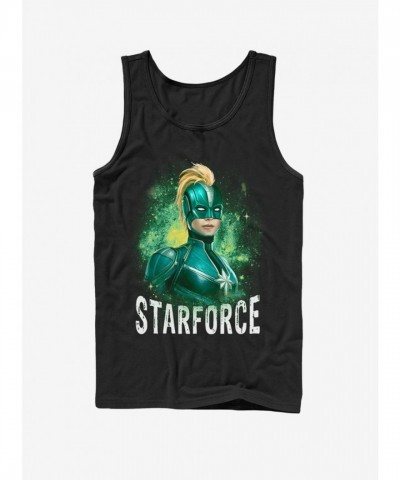 Marvel Captain Marvel STARFORCE Unisex Tank Top - Black