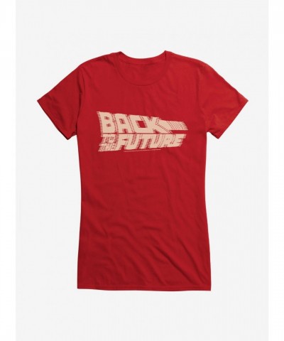 Back To The Future Blurred Script Junior T-Shirt for Girls