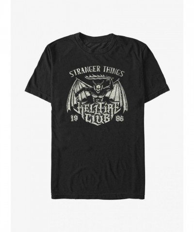 Stranger Things Hellfire Club Unisex Metal Band Tee - Black
