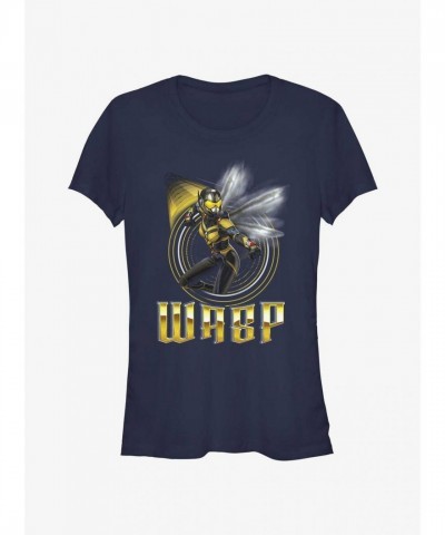 Marvel Ant-Man and the Wasp Quantumania Cartoon Stinger Junior T-Shirt - Blue