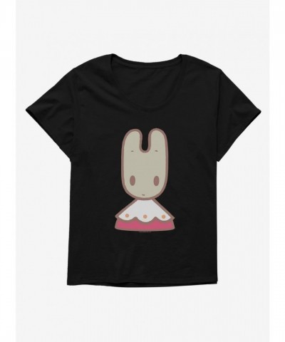 Marron Cream Plus Size Portrait Tee for Girls