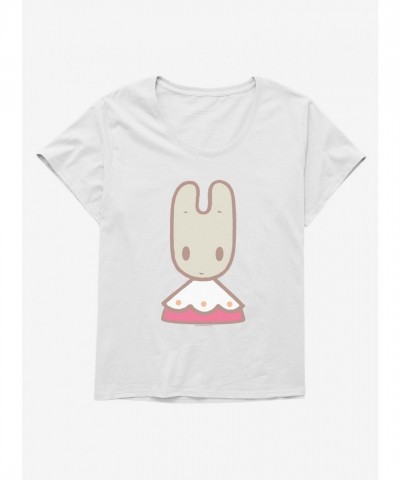 Marron Cream Plus Size Portrait Tee for Girls