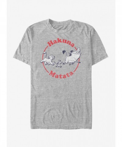 Disney Classic Motto T-Shirt - Grey for Men